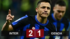 Kết quả Inter 2-1 Genoa: Sanchez ghi bàn, Inter thắng trận thứ 9 liên tiếp